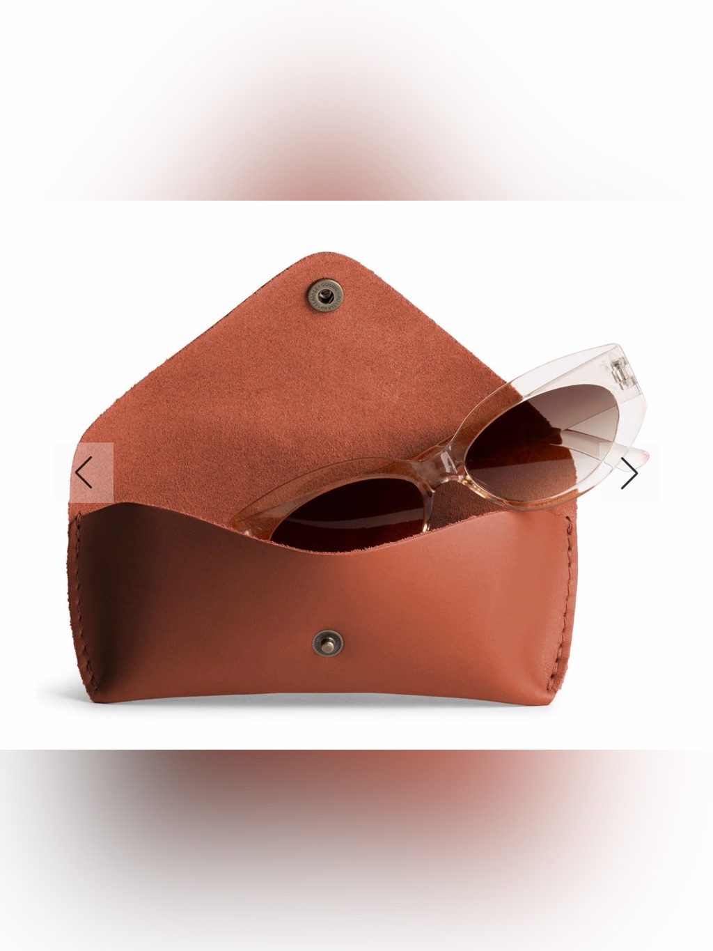 Dark Brown Leather Sunglasses Case